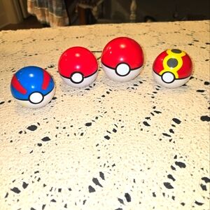 Empty Poke Balls, Set Includes Four Balls, Enpty